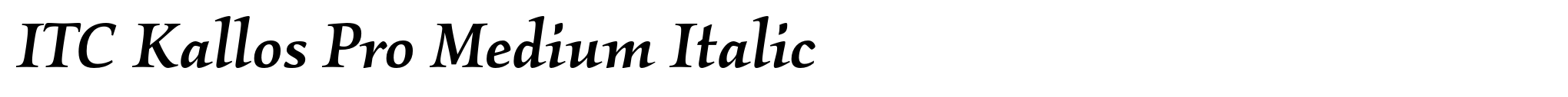ITC Kallos Pro Medium Italic image